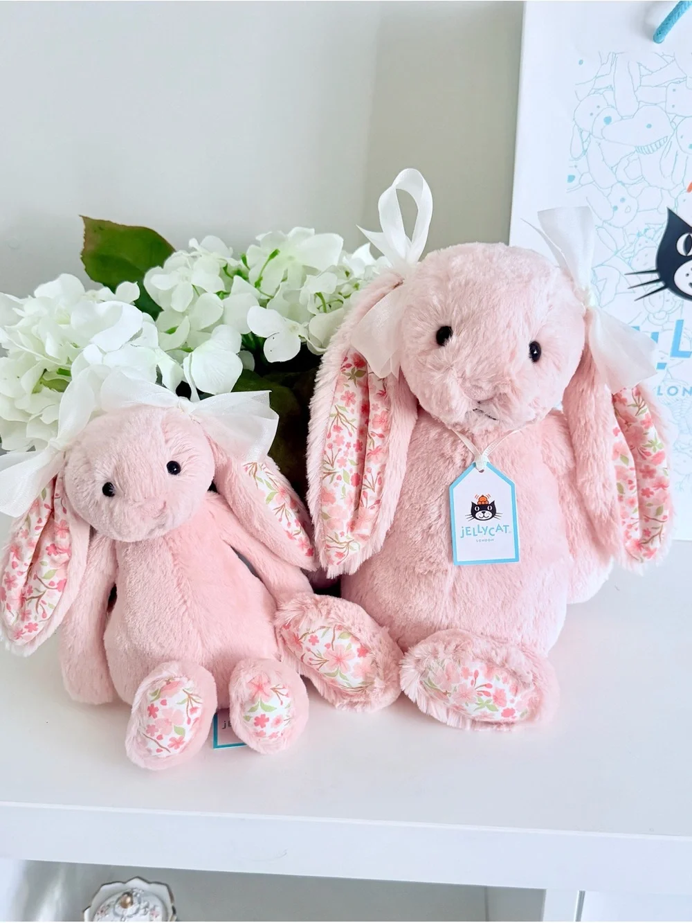 Jellycat Blossom Blush Bunny Cherry Bundle Set! BNWT! Fast shipping